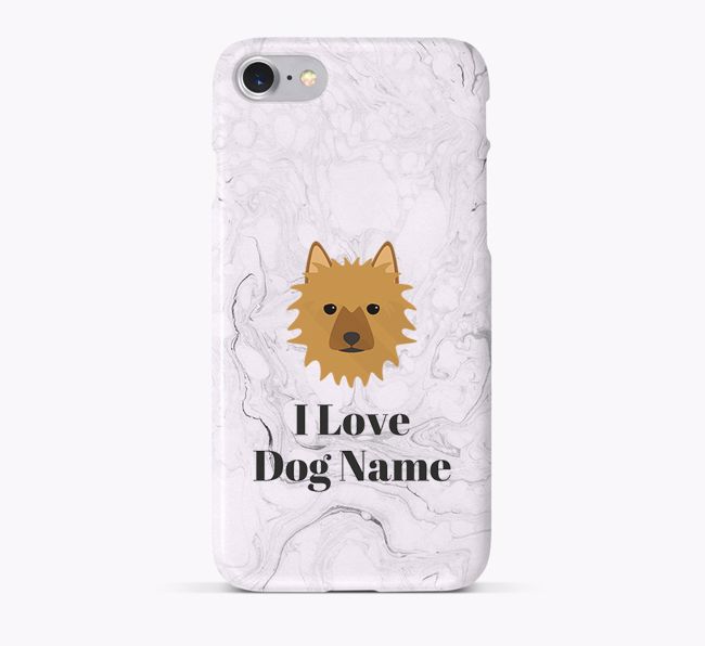 'I Love {dogsName}' Phone Case with {breedFullName} Icon